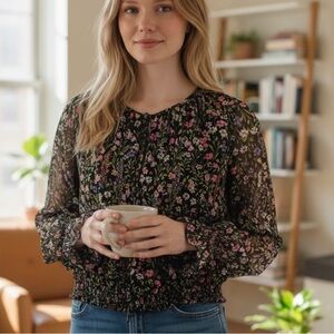 Amanda Uprichard floral Long Sleeve blouse